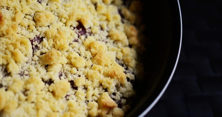 Streuselkuchen mit Himbeeren