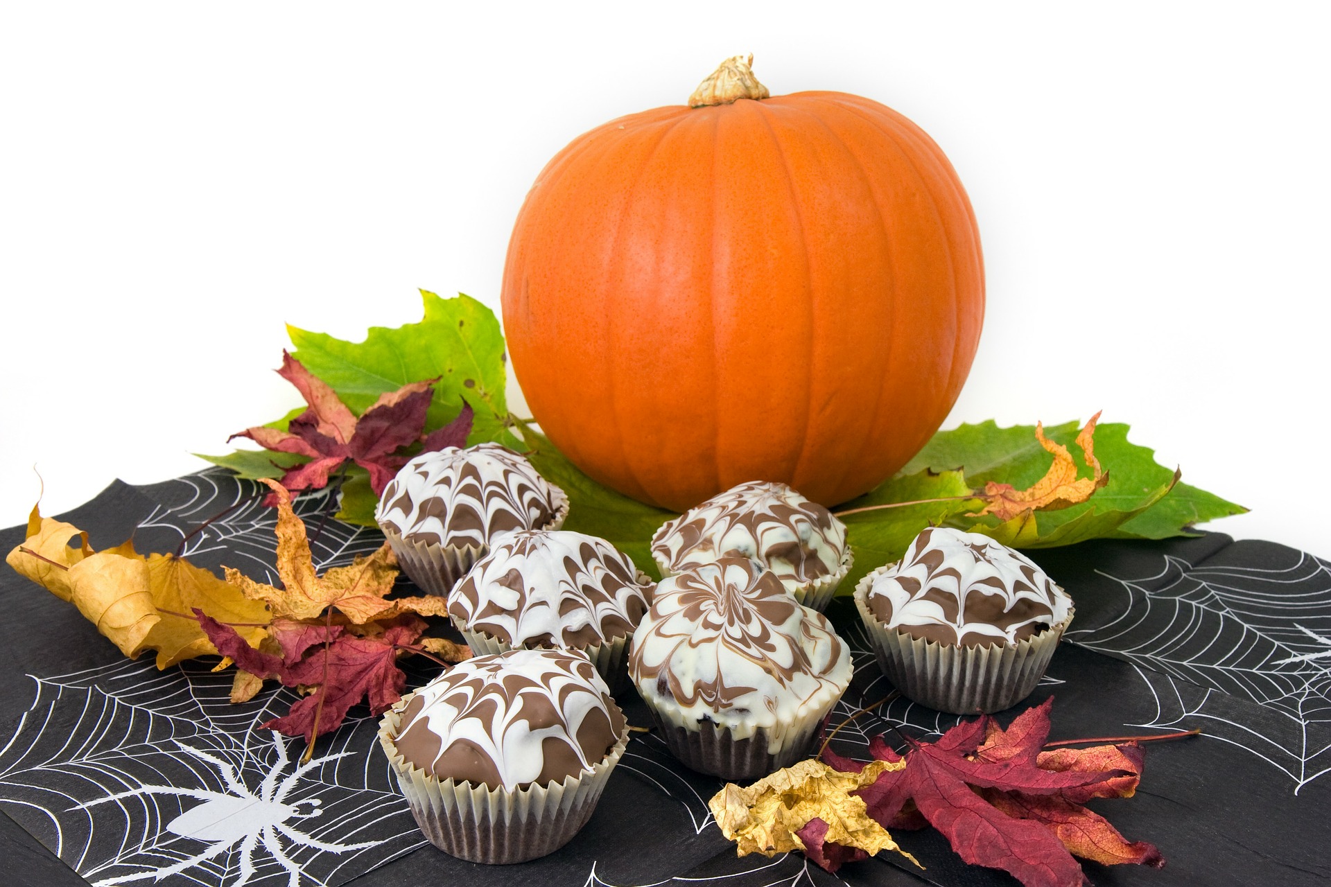 Kürbis-Schokoladen-Muffins für Halloween