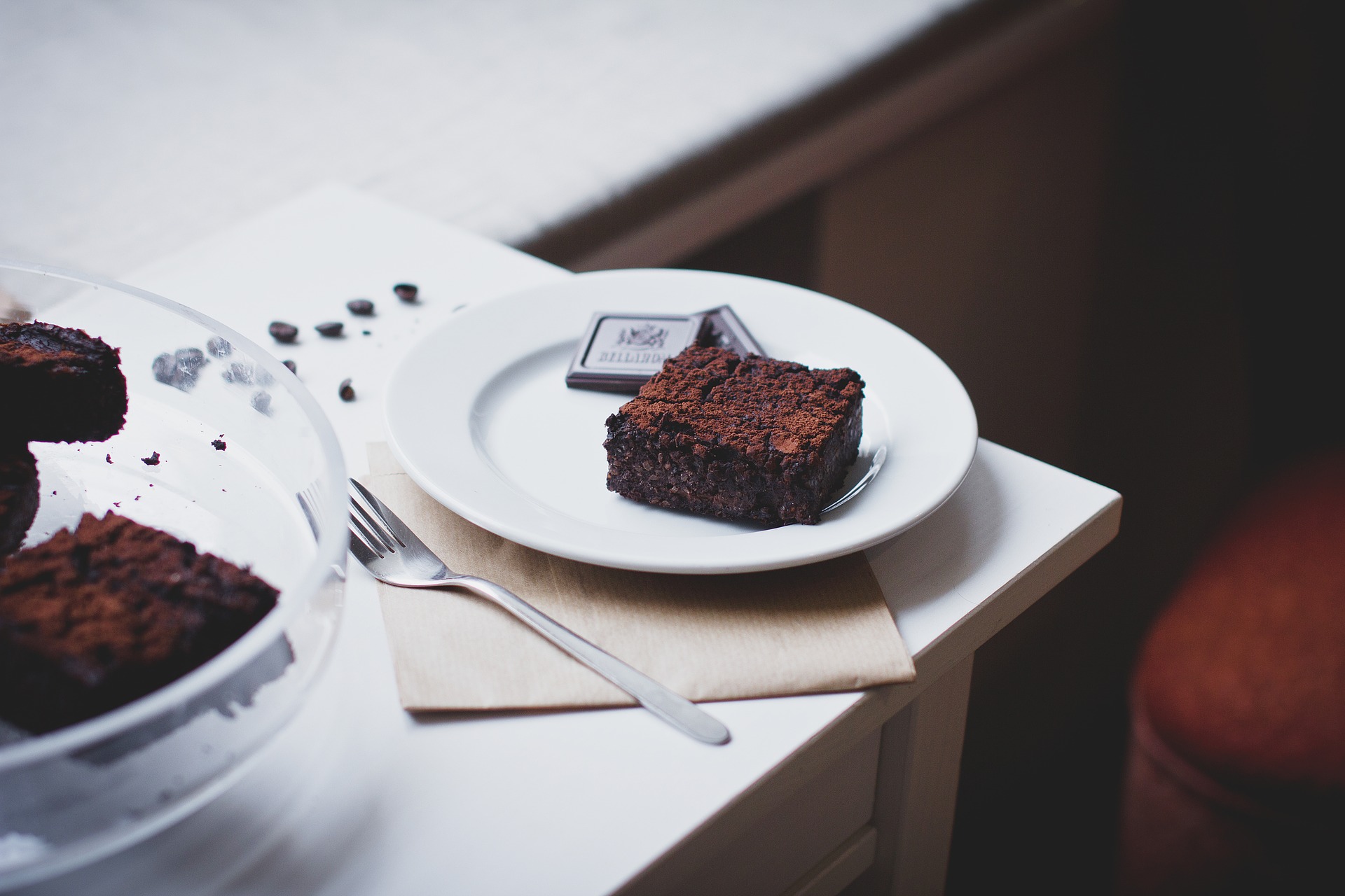 Brownie mit Doppeldecker-Keksen