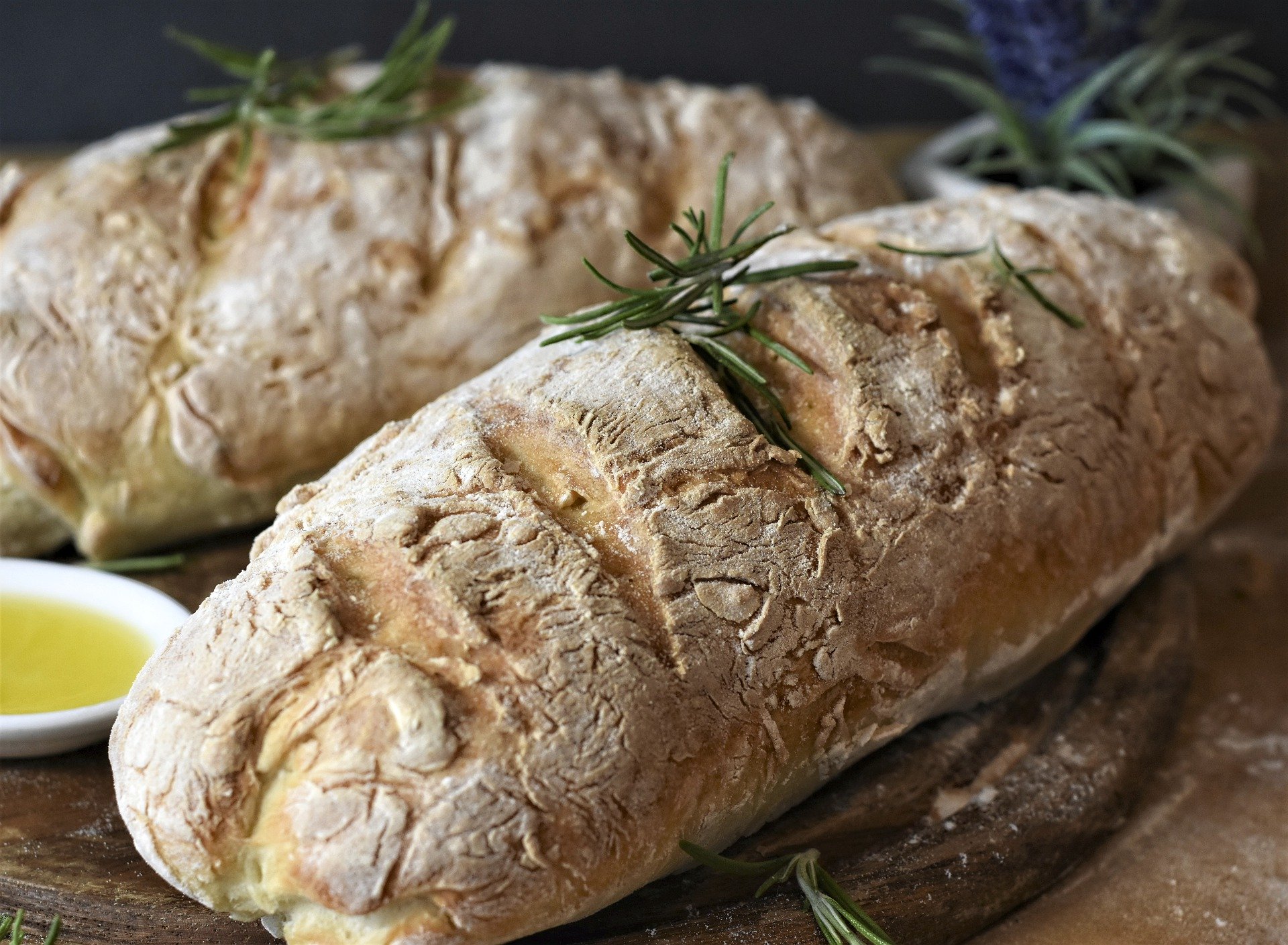 Französisches Brot im Bräter